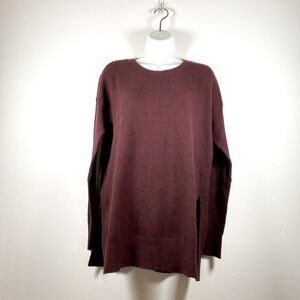 Loft Plum Crewneck Tunic Sweater